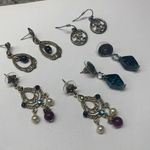 Lot Of 4 Pretty Costume Earrings Pierced Dangle Mix Photo 0