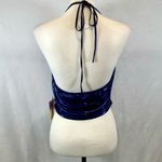 Peach blue liquid metallic halter bandana top size medium NWT Photo 4