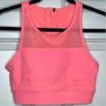 Zyia  Active Size Medium All Star One More Rep Zip‎ Back Sports Bra Pink Mesh Photo 1