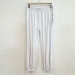 Norma Kamali NWT Boyfriend High Rise Jogger Pants in White Casual Size Medium Photo 2