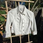 Talbots  Stretch White Jean Jacket 6 Photo 3