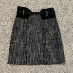 Milly black & cream tweed a-line belted skirt size 2 Photo 3