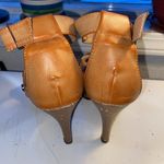 Cecilia New York Camel Colored Strappy 4” Heels size 7 Orange Photo 7