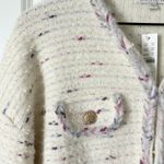 J.Crew NEW Cropped Lady Jacket Blazer in Marled Yarn Heather Ivory Size Medium Photo 2