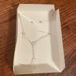 Jaclyn Smith diamond look silver necklace and earrings jewelry Coord set New Photo 3