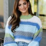 These Three Boutique Chunky knit striped sweater Photo 0