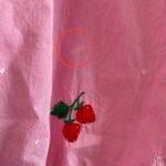 Pink City Prints Pink Beatrice Cotton Strawberry Embroidered Blouse Large Photo 8