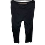 Lululemon Ruched Cropped Leggings Black Stretch Athletic Crop Women’s Size 4 Photo 3