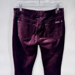 7 For All Mankind  Velvet‎ Pants Burgundy High Rise Cropped Size 30 Photo 5