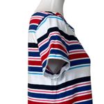 Tommy Hilfiger  Tee Shirt Dress Cotton Red White Pink Blue Stripes Size Large Photo 6