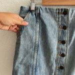 Aritzia Wilfred Free Y2K Aesthetic Button Light Wash Denim Mini Skirt size 4 Photo 4