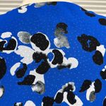 CAbi  #5576 Untamed Electric Blue Floral Sleeveless Ruffle Shark Hem Dress Photo 7