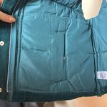 Loft Micro Corduroy Cotton Teal Sleeveless Puffer Vest Size Medium Photo 5