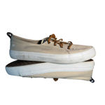 Sperry  Top Sider Women's Canvas Sneakers Beige Lace Up Low Top Comfort Size 12M Photo 11