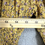 She + Sky Top Women Small Yellow Dainty Floral Boho‎ Hippie Cottagecore Coquette Photo 4