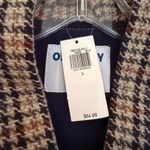 Old Navy Houndstooth Bomber Jacket Women's Large Brown Tan Preppy Classic Casual Photo 4