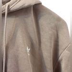 Adidas  Originals Trefoil Cropped Hoodie sweatshirt in a beige/tan color Photo 8