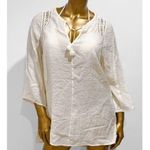 Robin Piccone Women's Off-White Swim Cover-Up Tunic Size S Photo 0