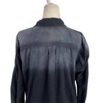 BDG Denim Ombre Shirt Womens Medium Long Sleeve Chambray Button Down Boxy Black Photo 7