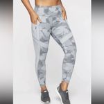 Athleta  All In Camo 7/8 Tight Leggings Cobblestone Dark Grey Size M Camouflage Photo 1