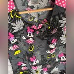 Disney  Minnie Mouse Scrub Top Womens size XS black & pink‎ color Photo 1