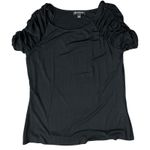 INC International Concepts Black Mesh Scoop Neck Short Sleeve Tee Shirt size L Size L Photo 6