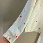 Wildfox Beige Heart Print Crewneck Pullover Medium Photo 2