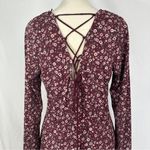Aeropostale  Dress Floral Womens Size XL Crisscross Back Long Sleeve‎ Midi Dress Photo 5