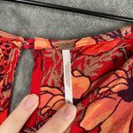 Free People Backyard Tunic Pimento Combo Women's S Red Floral Swing Party Boho Photo 4