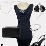 Mystic Elegant Black Dress with Lace Cutouts Photo 1