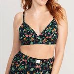 Old Navy Dark Tropical Cross-Front Poplin Bralette Photo 0