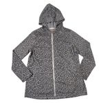 Soft Surroundings Hooded Sweater Womens Medium Leopard Print Cozy Layer Jacket Photo 0