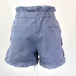 Shinestar Cornflower Blue Ruffle Denim Elastic Jean Shorts Pocket Medium Photo 4
