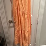 Abercrombie & Fitch  Tangerine Babydoll Midi Dress Photo 3