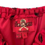 Royal Bones Red & Black Feather High-Low Dress Photo 3