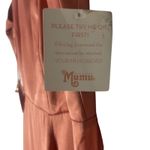 Show Me Your Mumu NWT Rustic Mauve Sheen Jenn Maxi Dress Small Deep V Neck Satin Photo 4