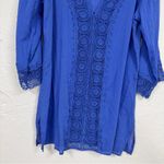 La Blanca  Royal Blue Crochet Detail Tunic Swim Coverup Womens M/L Beachy Casual Photo 1