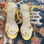 For Love & Lemons x Dolce Vita Daizy Yellow Floral Wrap Heels 9.5 Photo 2