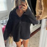 Aerie Navy Fuzzy Sweatshirt Photo 2