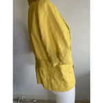 Women's J.M. Collection 100% Linen Blazer‎ Size 12 Yellow Spring Yellow 0067 Photo 1