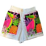 Vintage 90s Sun Lover Neon Fruit Salad Shorts Tropical Colorful Athletic size M Multiple Size M Photo 3