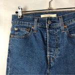 Levi's Wedgie Skinny Dark Blue Wash Button Fly Raw Hem Jeans 26 Photo 2