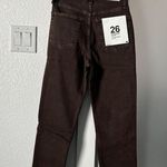 RE/DONE $265 NWT  70s ULTRA HIGH RISE STOVE PIPE WASHED CHOCO JEANS SZ 26 Photo 4