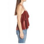Madewell  Women's‎ Small Camisole Tank Top Ruffle Velvet Hippie Y2K Boho Babydoll Photo 2