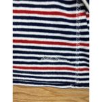 Eddie Bauer * Striped Long Sleeve Fleece Top Womens M Red White Blue Americana Photo 2