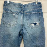 We The Free Free People  Heavily Distressed Crop Straight Jeans Frayed Hem 29 Photo 3