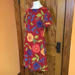 Vintage 90s bright red floral mini dress Size M Photo 8