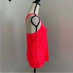 Gap Fit Racerback Tank Top XS Neon Orange Striped Athleisure Workout Fit Girl Photo 1