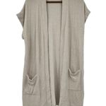 Barefoot Dreams 497 CozyChic Ultra Lite Sleeveless Cardi - Sand Dune size medium Photo 0