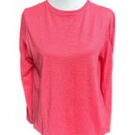 ZARA Trafaluc Ribbed Puffy Shoulder Long Sleeve Shirt Pink Size Medium Photo 8